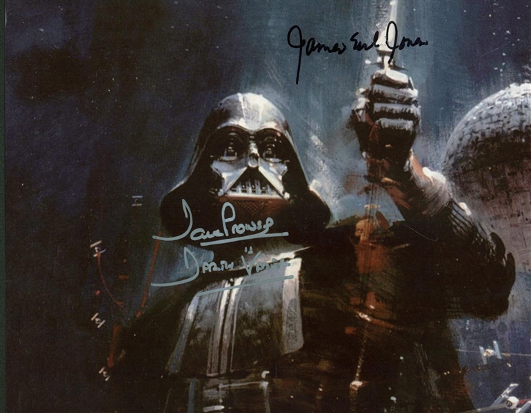 Star Wars: James Earl Jones & Dave Prowse Signed 8" x 10" Color Photograph (Beckett/BAS Guaranteed)