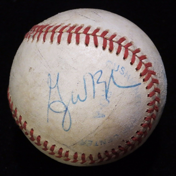 President George W. Bush Vintage Signed Game Used OAL Baseball (JSA)