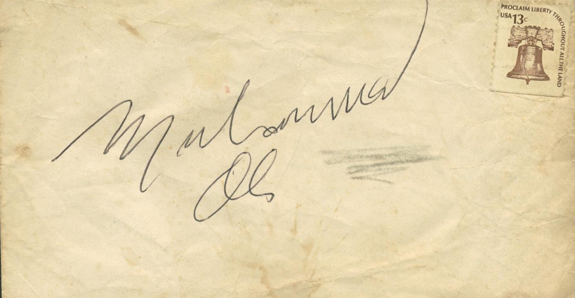 Muhammad Ali Vintage Signed 3" x 5" Envelope (Beckett/BAS Guaranteed)