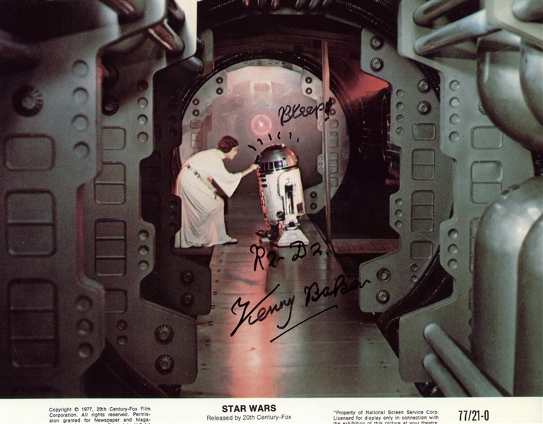 Star Wars: Kenny Baker Signed & Inscribed 8" x 10" Promotional Fox Photograph (Beckett/BAS Guaranteed)