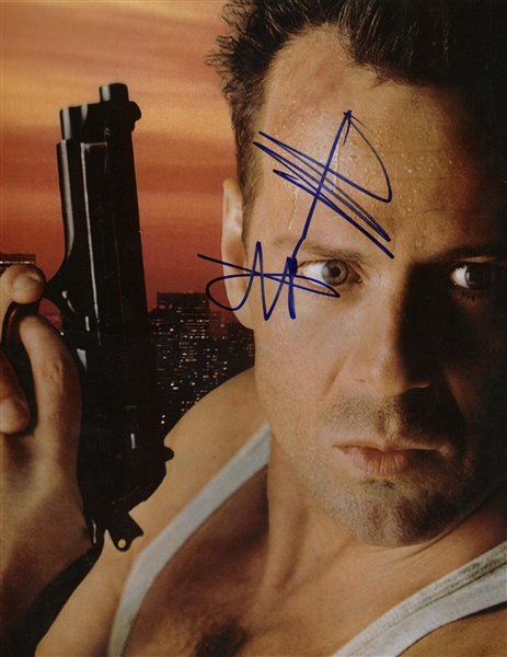 Bruce Willis Signed 11" x 14" Die Hard Photograph (Beckett/BAS Guaranteed)