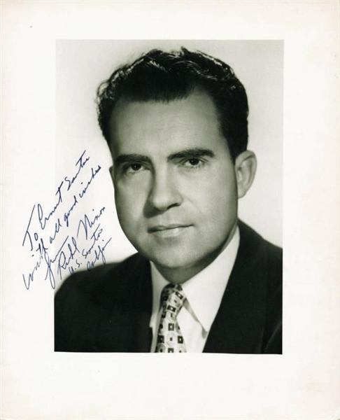 Richard Nixon Early Signed 8" x 10" Portrait Photo w/ Rare "U.S. Senator, California" Insc. (PSA/DNA)