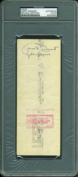 Jimmy Demaret Signed 1969 Bank Check (PSA/DNA Encapsulated)