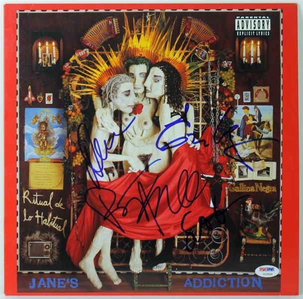Janes Addiction Rare Group Signed "Ritual de lo Habitual" Album (4 Sigs)(PSA/DNA)