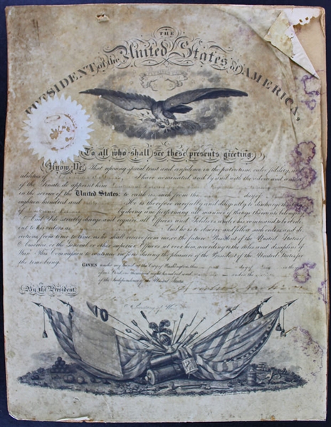 President Andrew Jackson Rare Signed 1836 Presidential Military Promotion! (PSA/DNA)