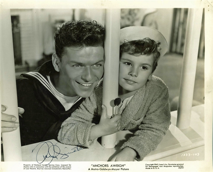 Frank Sinatra Signed 8" x 10" B&W "Anchors Aweigh" Promotional Photo (PSA/DNA)