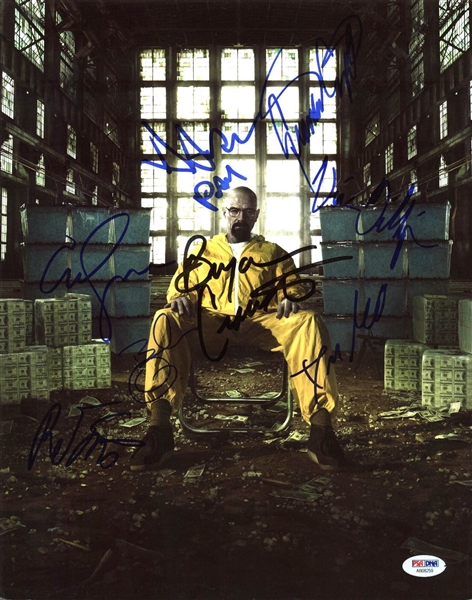 Breaking Bad Cast Signed 11" x 14" Photo w/ 8 Signatures (PSA/DNA)