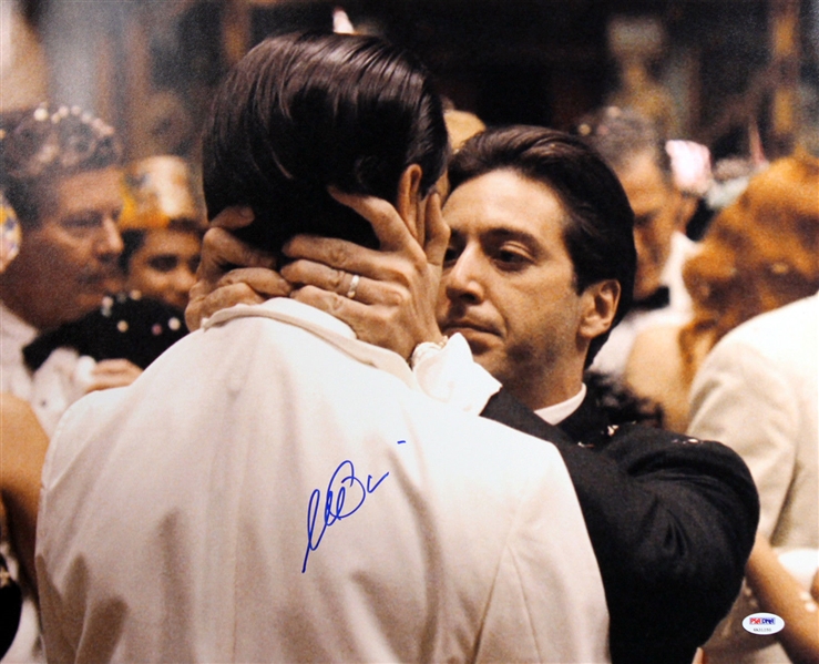 Al Pacino "Godfather II" Signed "Kiss of Death" Scene 16" x 20" Photo - PSA/DNA Graded GEM MINT 10!