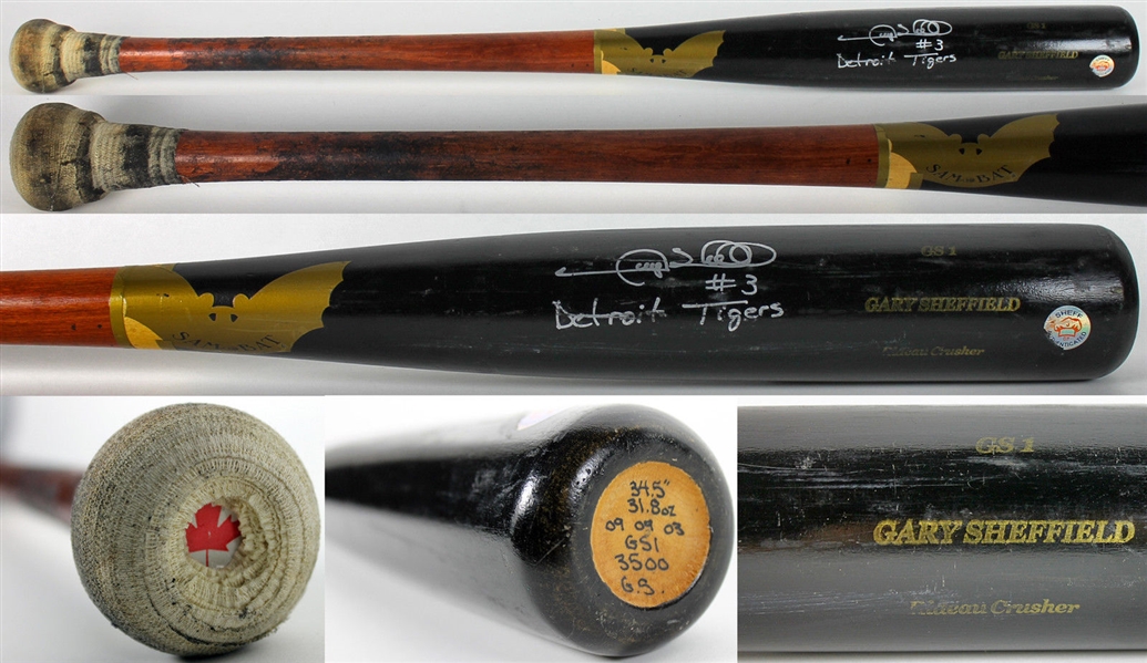 Gary Sheffield 2006-2007 Game Used & Signed Sam Baseball Bat (Player Holo)