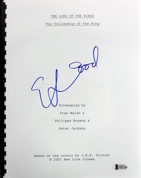 The Lord of the Rings: Elijah Wood Signed "Fellowship of the Ring" Movie Script (BAS/Beckett)