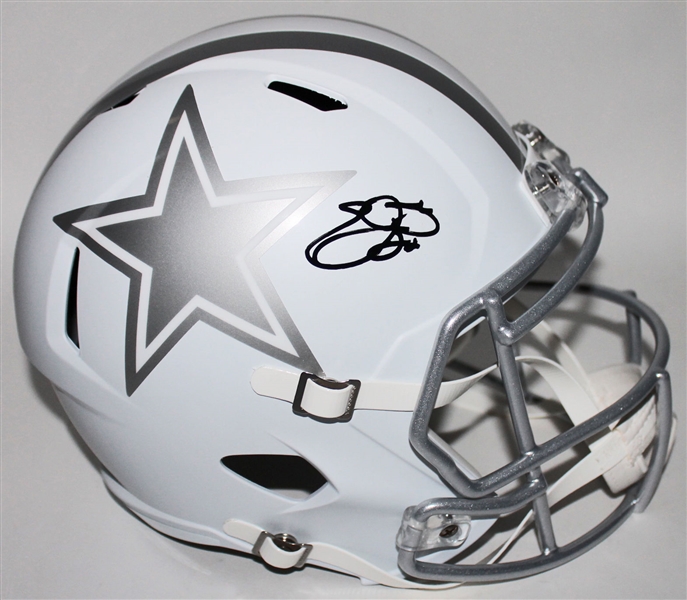 Emmitt Smith Signed Full-Sized Speed Ice Cowboys Helmet (BAS/Beckett)