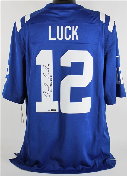 Andrew Luck Signed Limited Edition Colts Jersey w/ "#1 Pick 2012" Inscription (Panini)