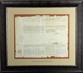 Thomas Jefferson & James Madison RARE Signed & Framed 1802 Ships Passport Document (JSA)