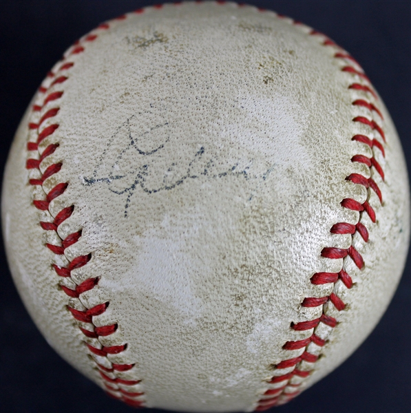 1938 WS Champion NY Yankees Multi-Signed Baseball w/ Gehrig, DiMaggio & 2 Others (PSA/DNA)