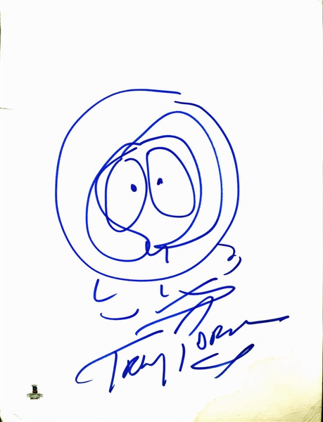 South Park: Trey Parker Signed Kenny McCormick Sketch (BAS/Beckett)
