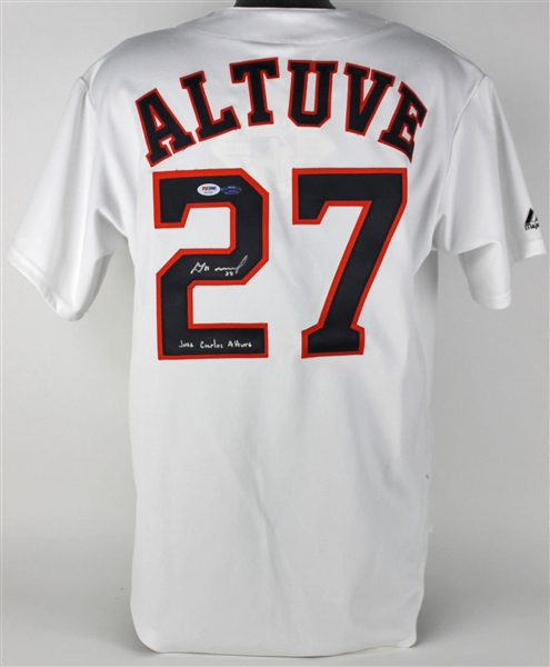 Jose Altuve Signed Houston Astros Jersey w/ Full Name Inscription (PSA/DNA)