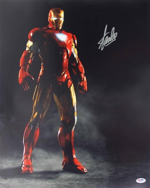Stan Lee Signed 16" x 20" "Iron Man" Photo (PSA/DNA)
