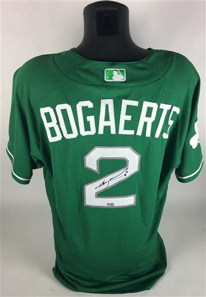 Xander Bogaerts Signed & Game Used/Worn St. Patricks Day Spring Training Redsox Jersey (MLB)
