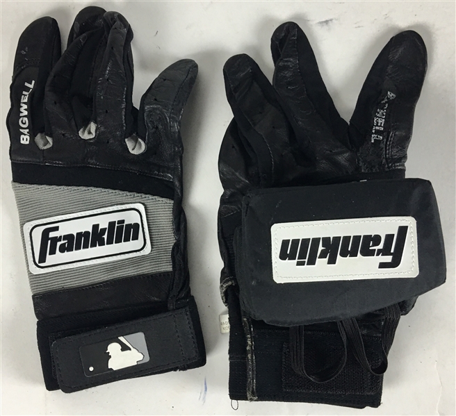 Jeff Bagwell Game Used/Worn Franklin Batting Gloves (Mears Guaranteed)