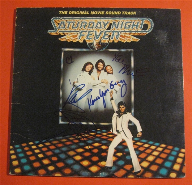 Saturday Night Fever Album Soundtrack Signed by The Bee Gees & John Travolta! (BAS/Beckett)