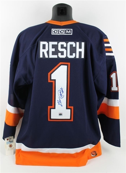 Chico Resch Signed New York Islanders Jersey (JSA)