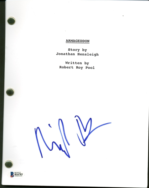 Michael Bay Signed 8" x 10" Mock "Armageddon" Script (Beckett)