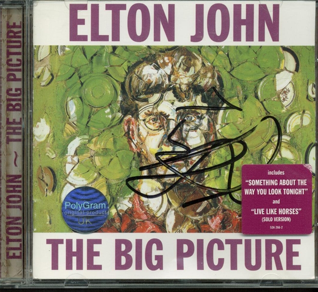 Elton John Signed "The Big Picture" CD Cover (Beckett/BAS Guaranteed)