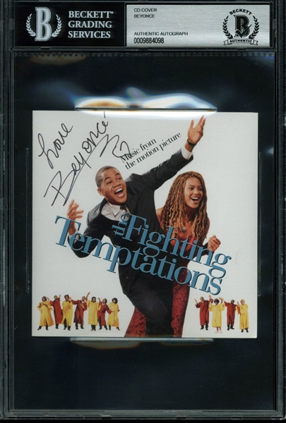 Beyonce Signed "The Fighting Temptations" Soundtrack CD Cover (BAS/Beckett Encapsulated)