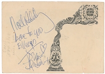Jimi Hendrix (& Noel Redding) Signed Postcard from Historic Encounter with The Grateful Dead! (Beckett/BAS Guaranteed)
