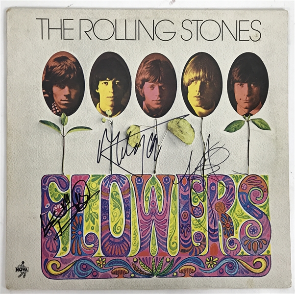 The Rolling Stones Group Signed "Flowers" Album w/ Mick Jagger, Keith Richards & Charlie Watts! (Beckett)