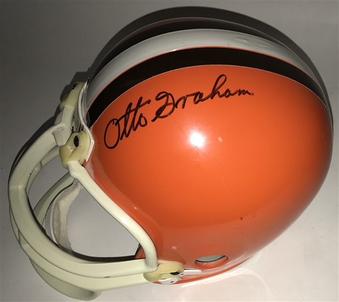Otto Graham Rare Signed Full Size Cleveland Browns Helmet (PSA/DNA)