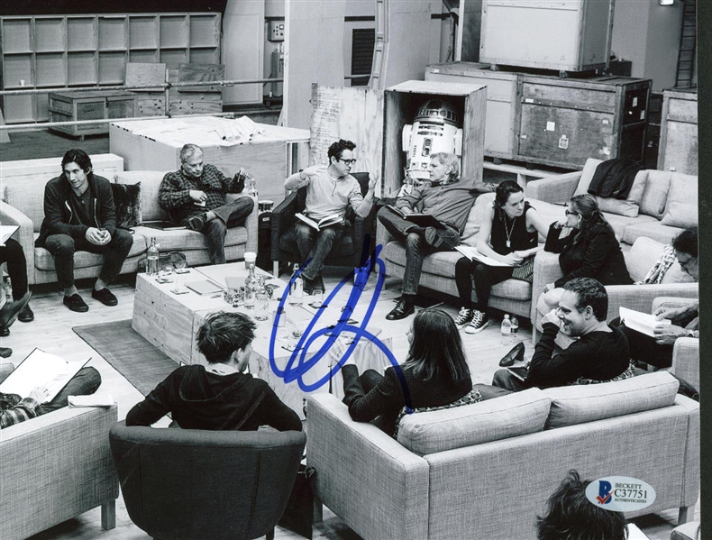 J.J Abrams Signed 8" x 10" Black & White Star Wars Photograph (Beckett)
