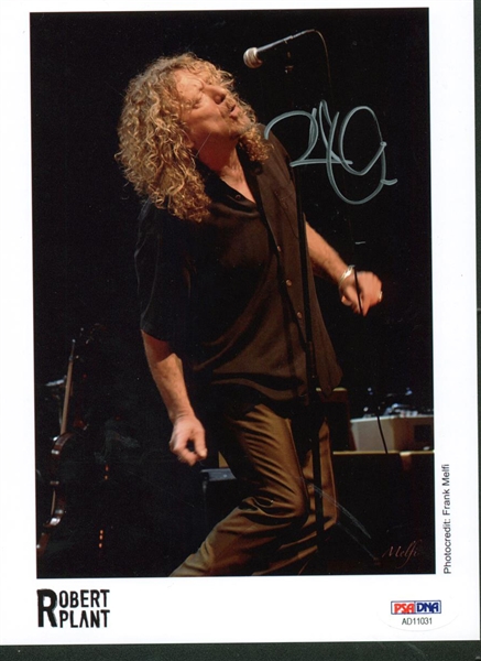 Led Zeppelin: Robert Plant Signed 5" x 7" On-Stage Photograph (PSA/DNA)