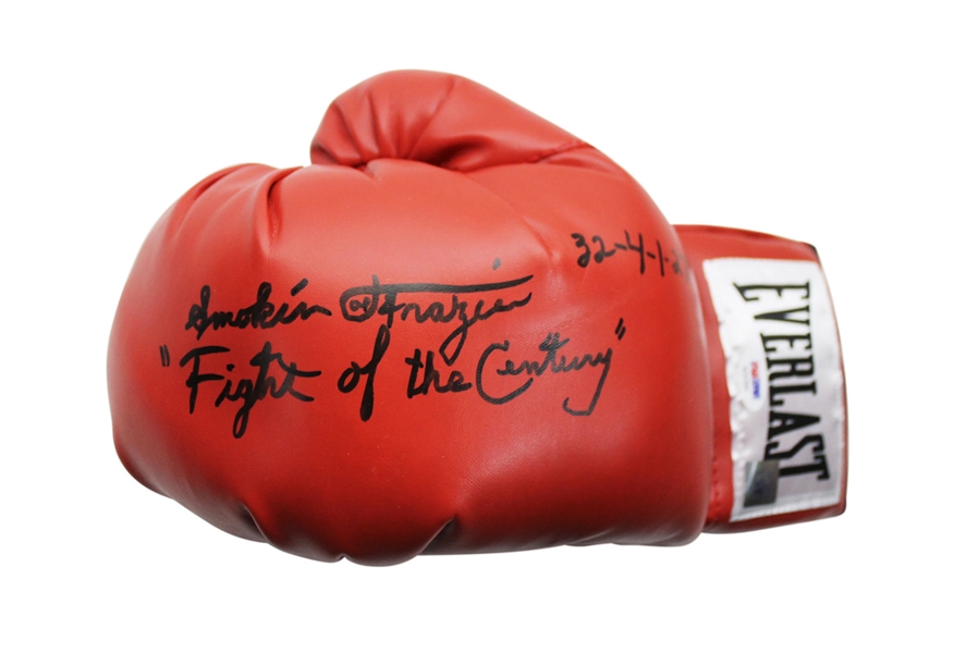 Joe Frazier Unique Signed & Inscribed Everlast Boxing Glove (PSA/DNA)