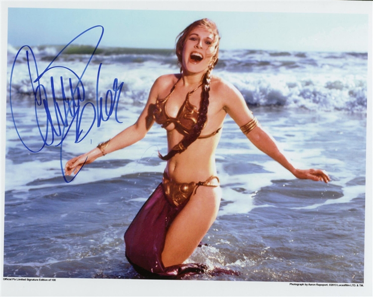Carrie Fisher Signed 11" x 14" Color Photograph (Beckett/BAS Guaranteed)