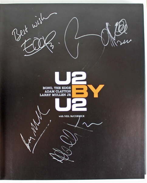 U2 Group Signed "U2 By U2" Hardcover Book (BAS/Beckett)