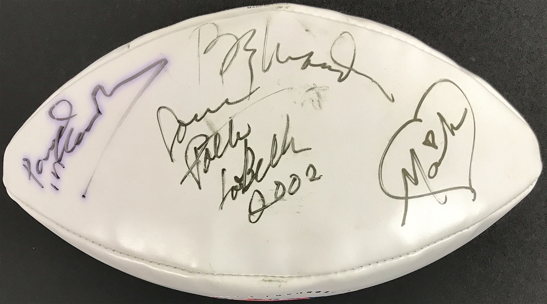 Super Bowl XXXVI Multi-Signed Football w/ Paul McCartney, Barry Manilow & Others (Beckett/BAS Guaranteed)