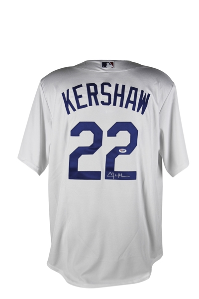 Clayton Kershaw Signed LA Dodgers Majestic Jersey (PSA/DNA)