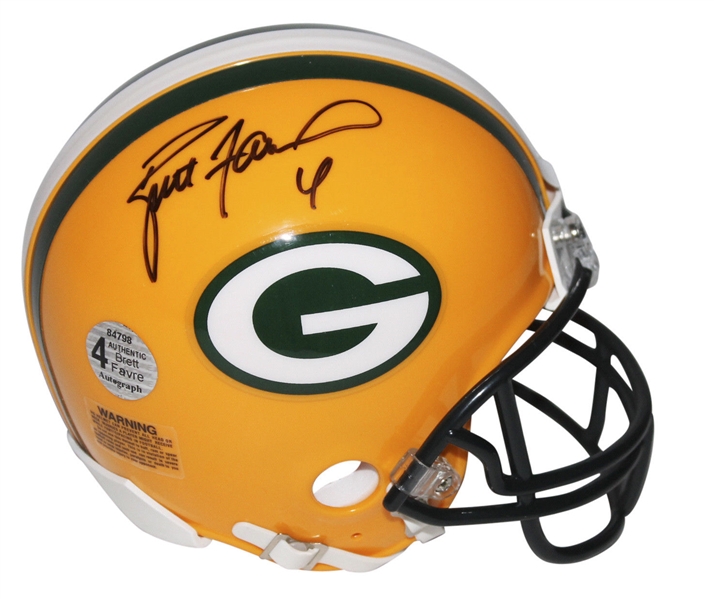 Brett Favre Signed Packers Mini Helmet (Favre Holo)