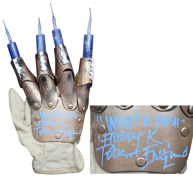 A Nightmare on Elm Street: Robert Englund Signed Freddy Kreuger Needle Glove (BAS/Beckett)