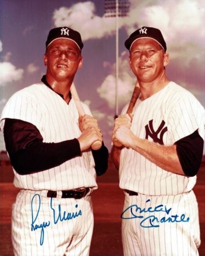 M&M Boys: Near-Mint Mickey Mantle & Roger Maris Signed 8" x 10" Color Photo (PSA/DNA)