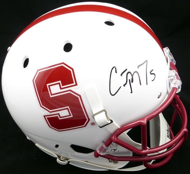NFL Draft: Christian McCaffrey Signed Stanford Helmet (BAS/Beckett)