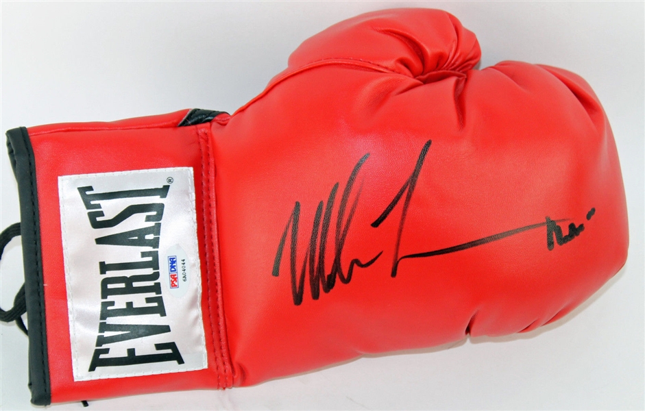 Muhammad Ali & Mike Tyson RARE Dual Signed Everlast Boxing Glove (PSA/DNA)