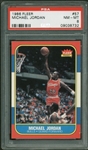 1986-87 Fleer Michael Jordan Rookie Card #57 - PSA Graded NM-MT 8!