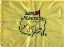 Golf Legends Signed 2008 Masters Pin Flag w/ Palmer, Nicklaus & Player (Beckett/BAS Guaranteed)
