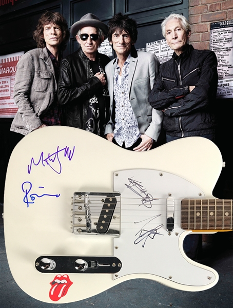 The Rolling Stones Group Signed Telecaster Style Guitar (4 Signatures)(PSA/DNA)