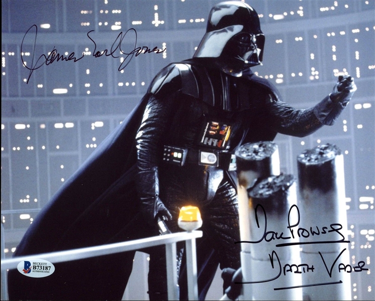 Darth Vader: David Prowse & James Earl Jones Signed 8" x 10" Color Photo (BAS/Beckett)