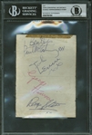 The Beatles Vintage Group Signed Near-Mint Album Page w/ McCartney "Beatles" Inscription! (Beckett/BAS Encapsulated)