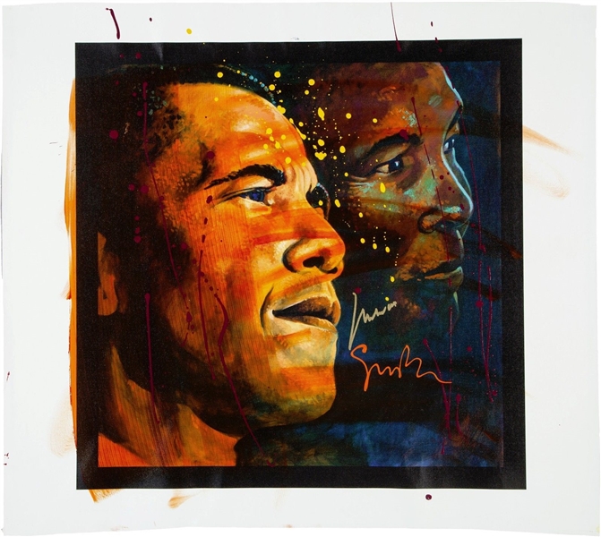 Muhammad Ali Signed Oversized Giclee 39" x 44" Canvas PSA/DNA GEM MINT 10!
