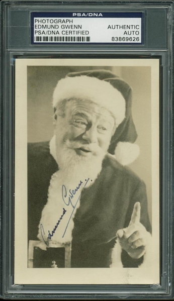 Miracle on 34th Street Edmund Gwenn Signed 3" x 5" Santa Claus Photograph (PSA/DNA)